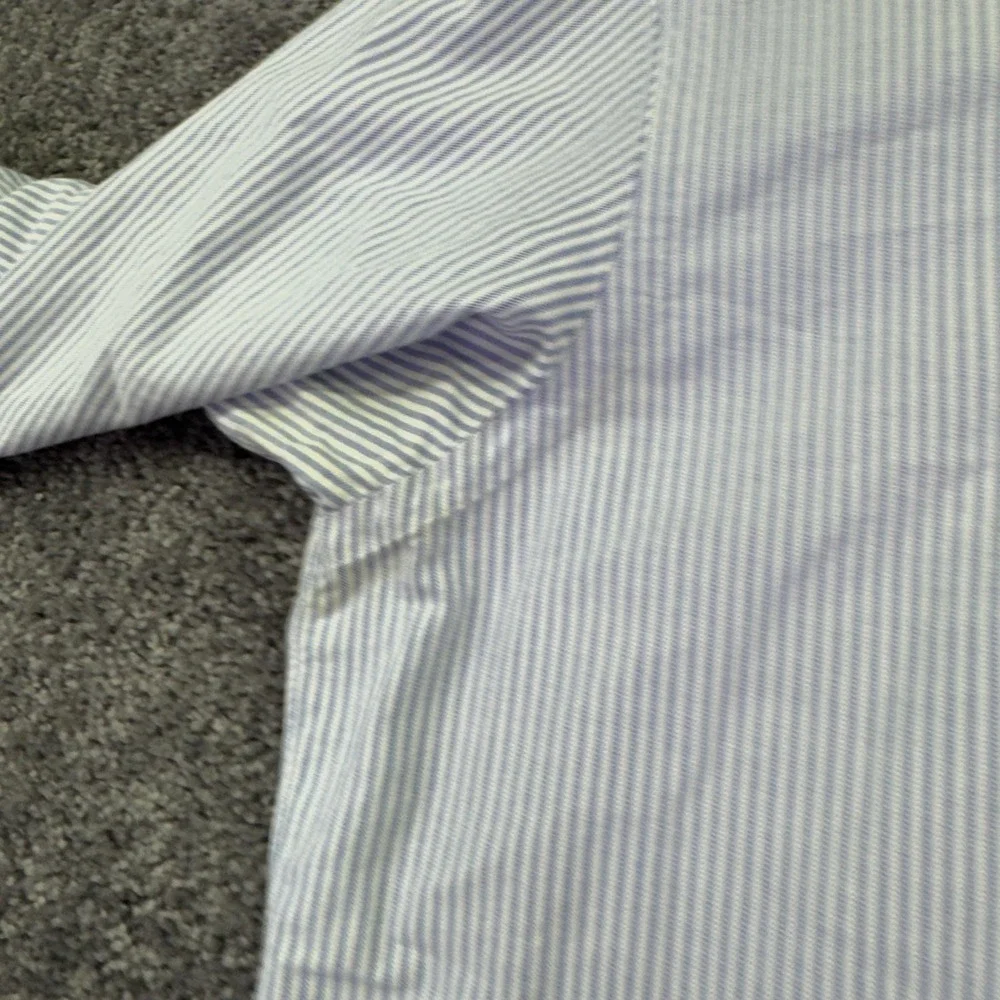 Polo Ralph Lauren Shirt Mens Large Blue Striped Long Sleeve Button Down Classic